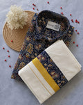 Premium Ajrakh Shirt & Double Mundu Combo