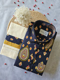Premium Ajrakh Shirt & Double Mundu Combo