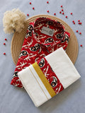 Premium Ajrakh Shirt & Double Mundu Combo