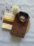 Premium Ajrakh Shirt & Double Mundu Combo
