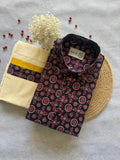 Premium Ajrakh Shirt & Double Mundu Combo